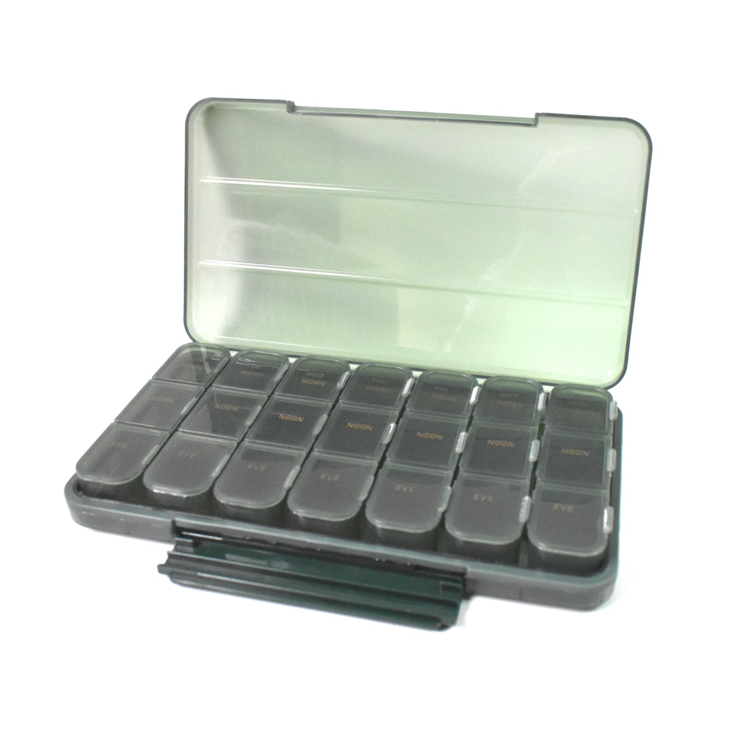 Portable Weekly Pill Box Organiser Daily Pill Keeper 21 Grid Container (1 Pc) Portable Weekly Pill Box Organiser Daily Pill Keeper 21 Grid Container (1 Pc)